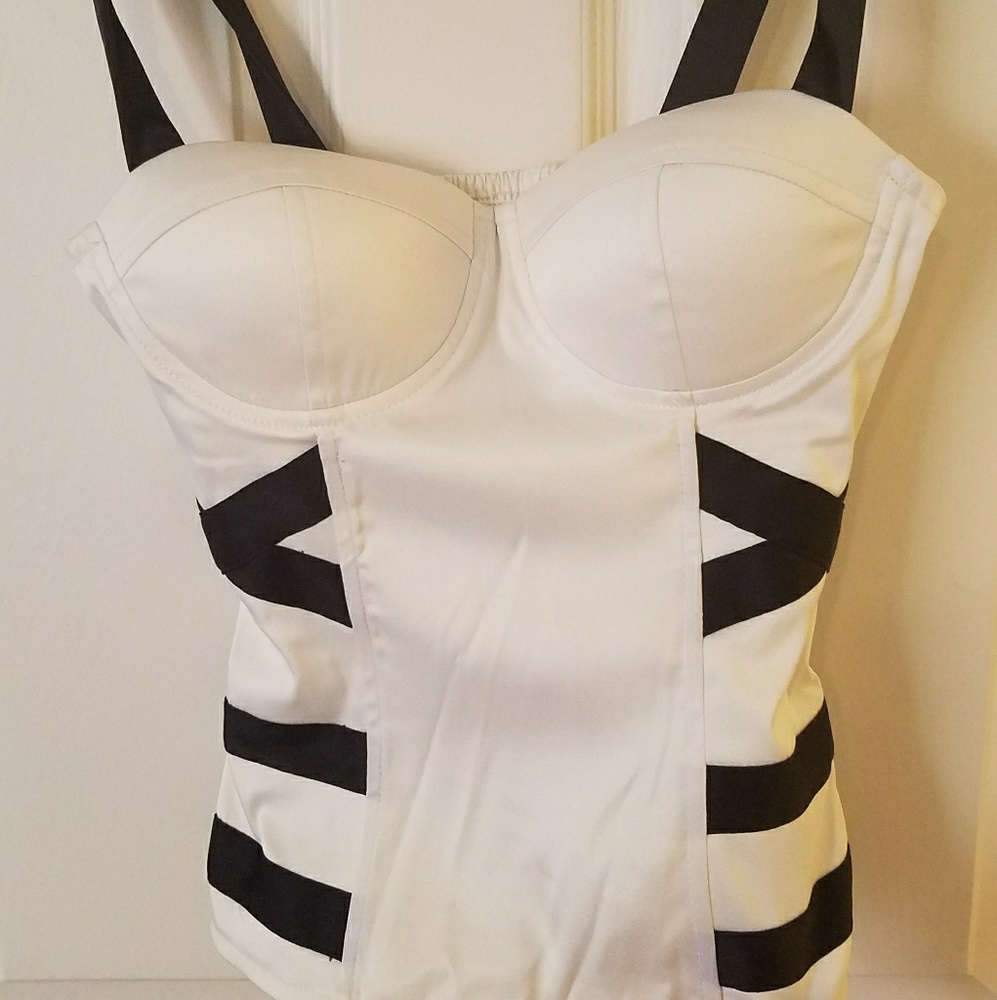 Charlotte Russe bustier white top